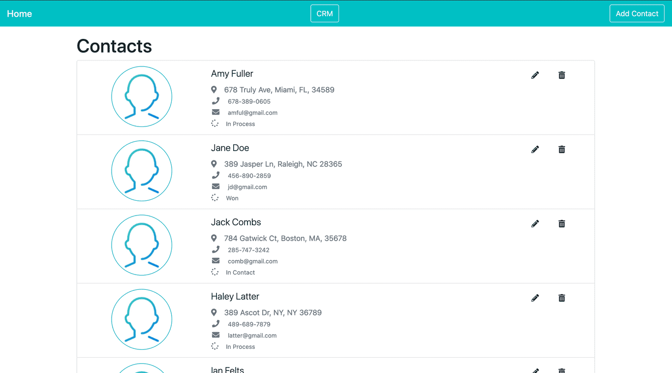 Contact Management Application