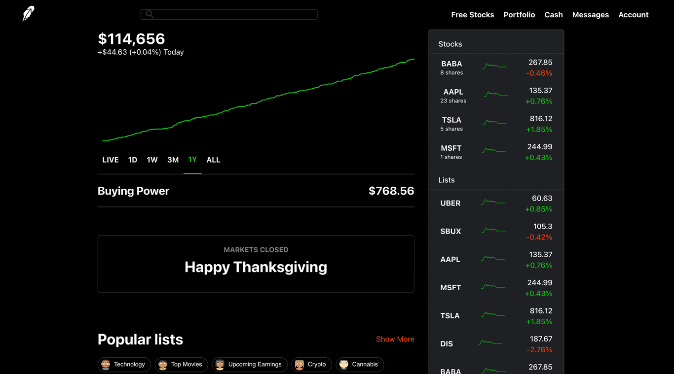 Robinhood Klone